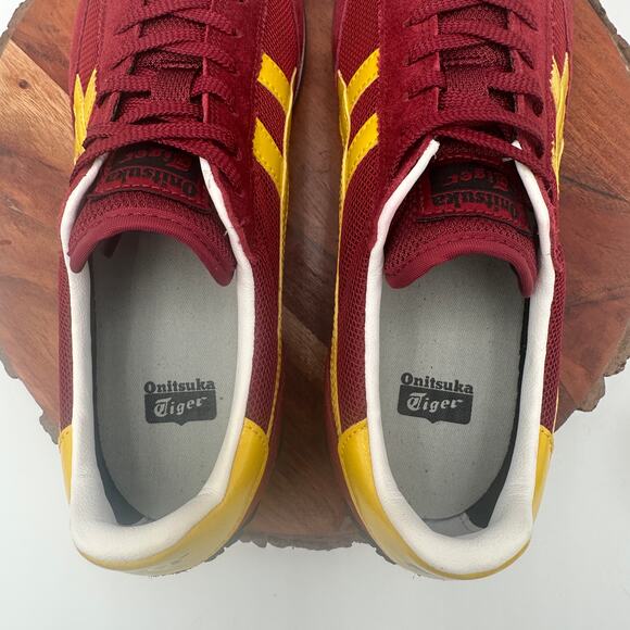 Onitsuka Tiger Mens EDR 78 Red Suede Yellow 1183B395 EUC Size 42 EU 8.5 US - Picture 6 of 9
